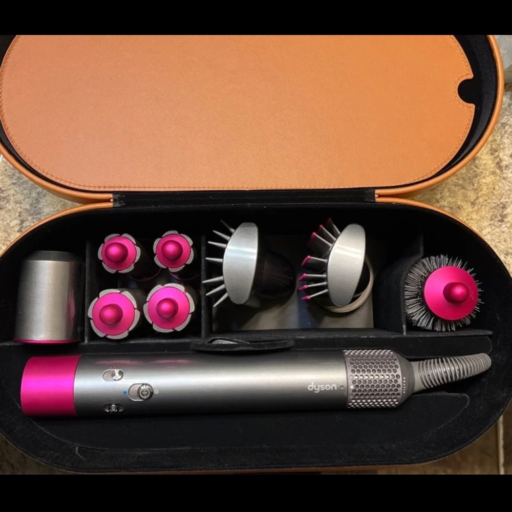 Dyson Hair Styler Set in Silver and Pink